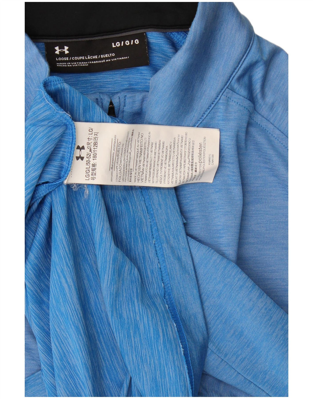 Under Armour Herren-Pullover-Trainingsanzugoberteil mit Reißverschluss und Halsausschnitt, großes, blaues Polyester