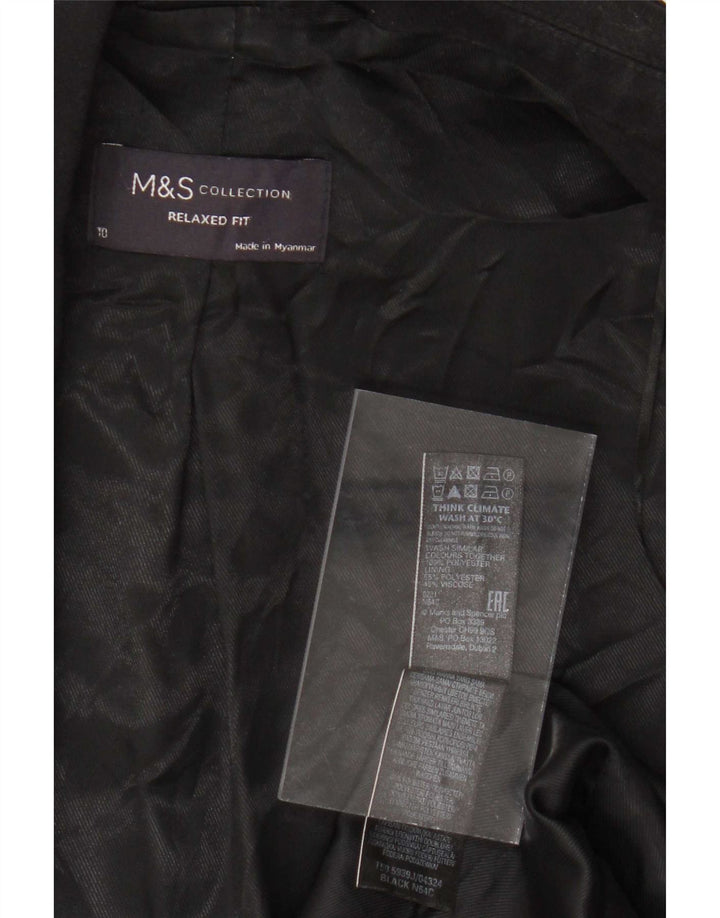 Marks & Spencer Damen-Blazer mit entspannter Passform, Gr. 10, Schwarz