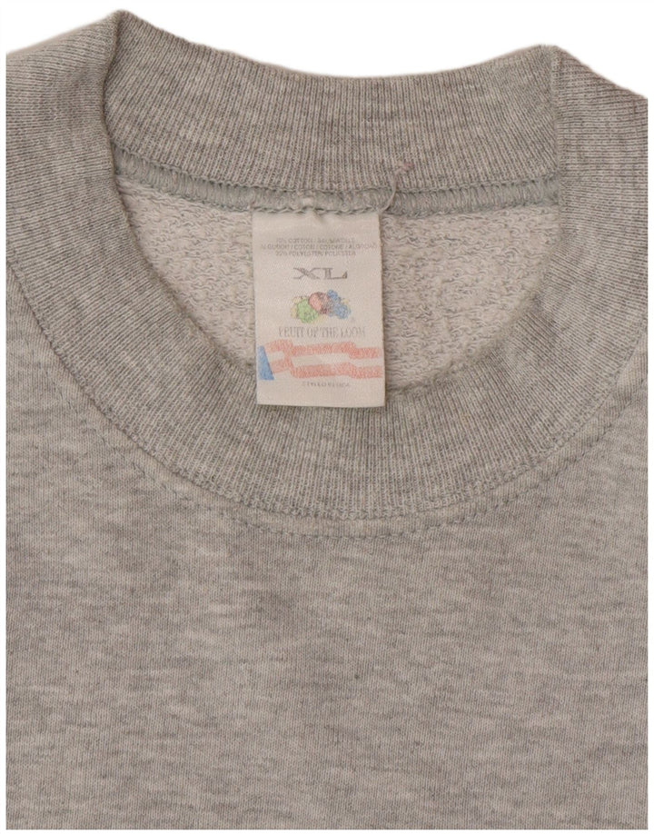 Vintage Herren Sweatshirt Pullover XL Grau Baumwolle