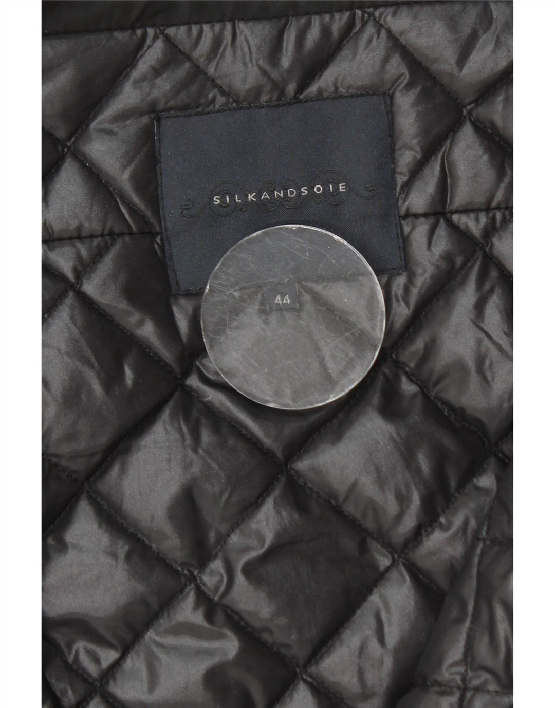 Wattierte Jacke mit Kapuze für Damen von Silk and Soie IT 44 Mittelschwarzes Polyamid