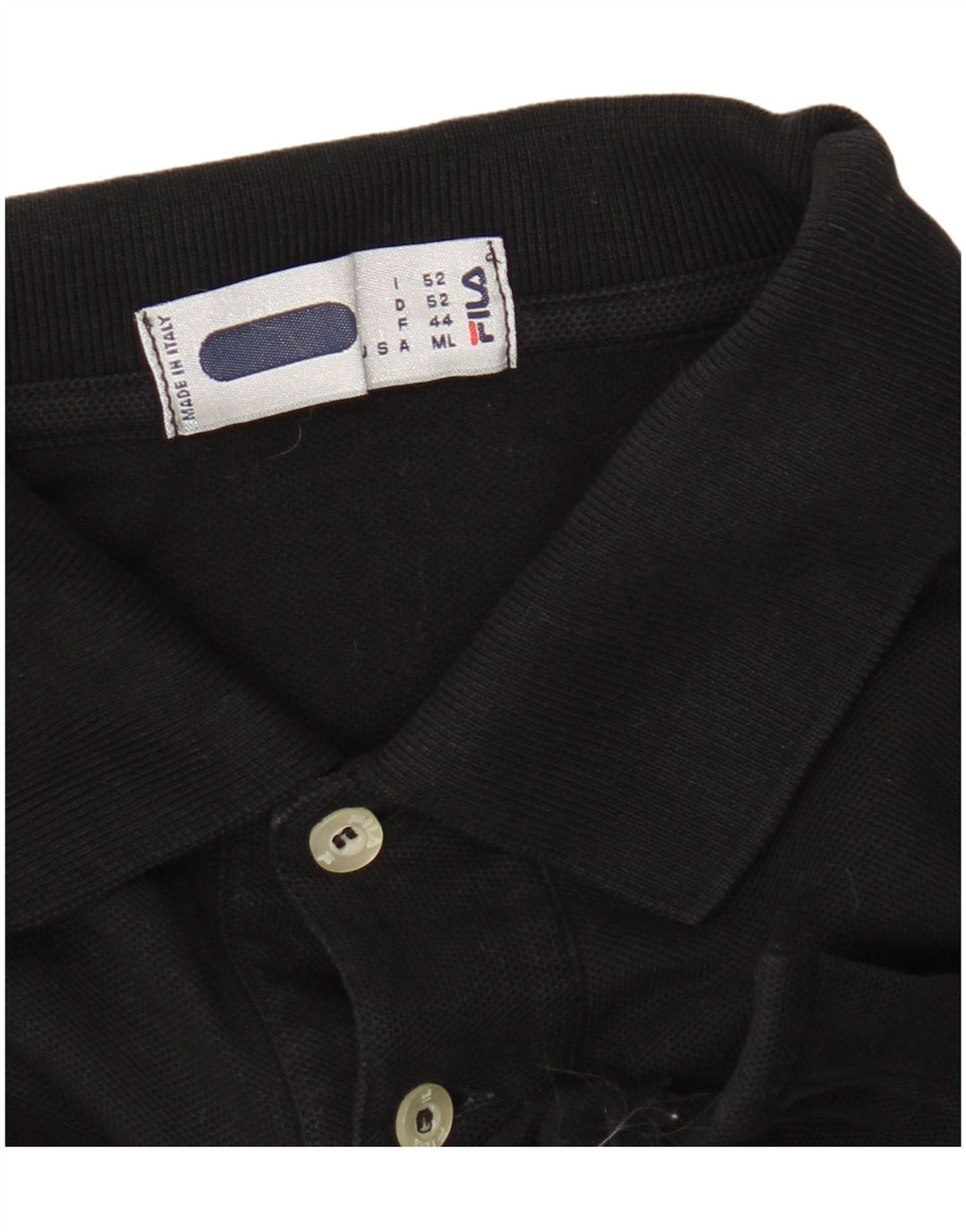 Fila Herren Poloshirt Medium Schwarz