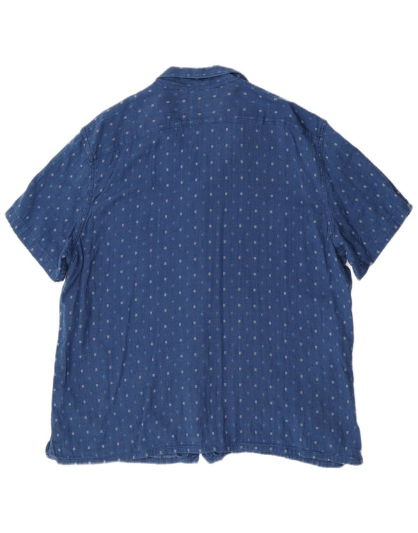Levi's Herren Relaxed Short Sleeve Shirt XL Blau gepunktete Baumwolle
