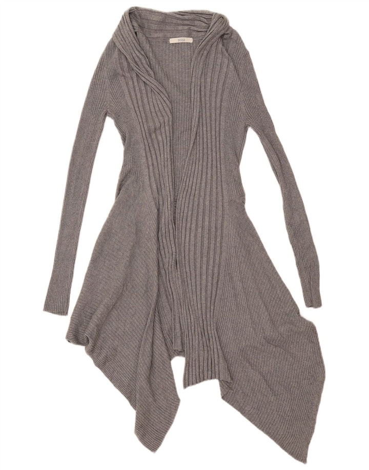 Marks & Spencer Damen-Strickjacke in Übergröße, lang geschnitten, Gr. 10, Größe S, Grau