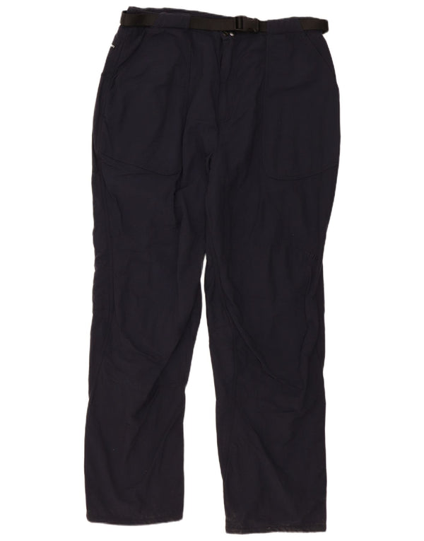 Rohan Mens Straight Windbreaker Trousers XL W38 L32 Navy Blue Polyester