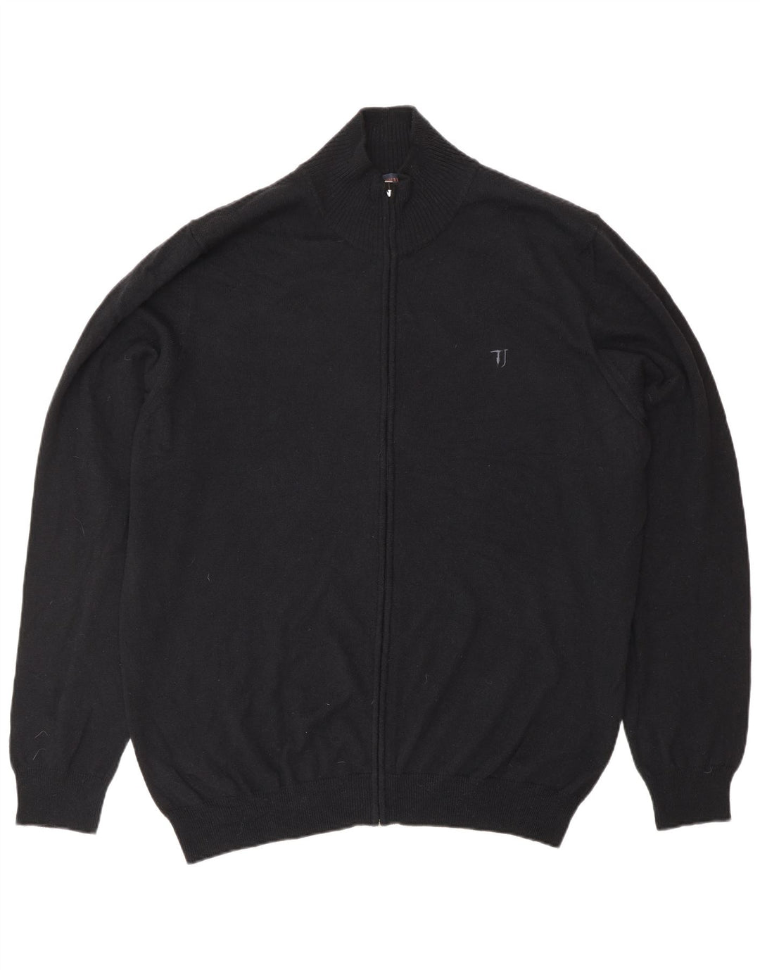 TRUSSARDI JEANS Herren Strickjacke 3XL Schwarze Wolle