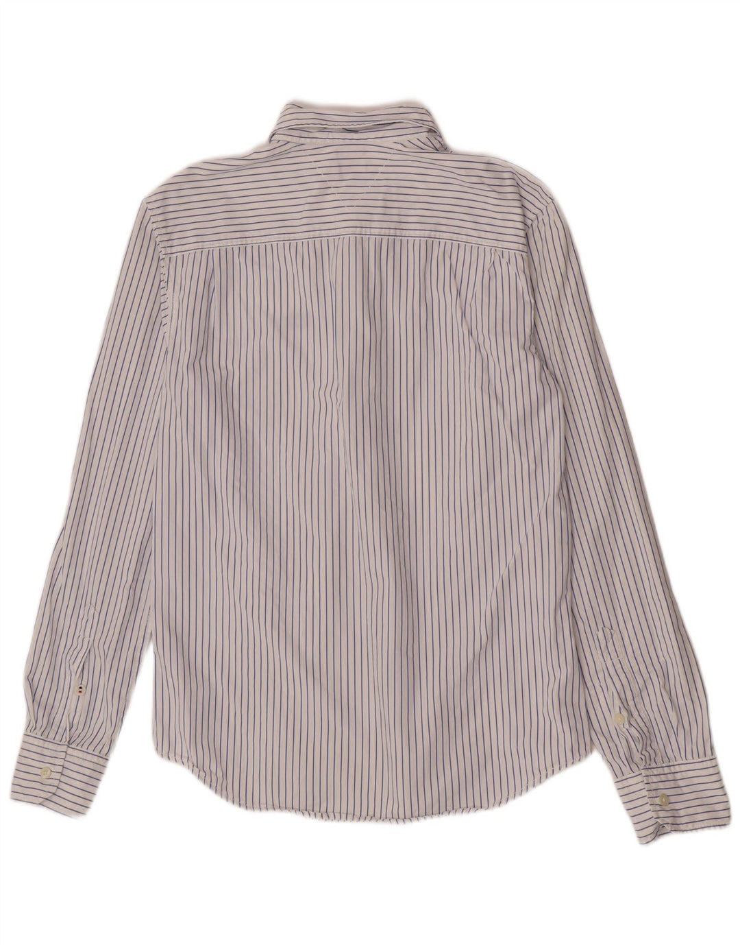Tommy Hilfiger Herren-Hemd mit normaler Passform, mittelblau, gestreift, Baumwolle