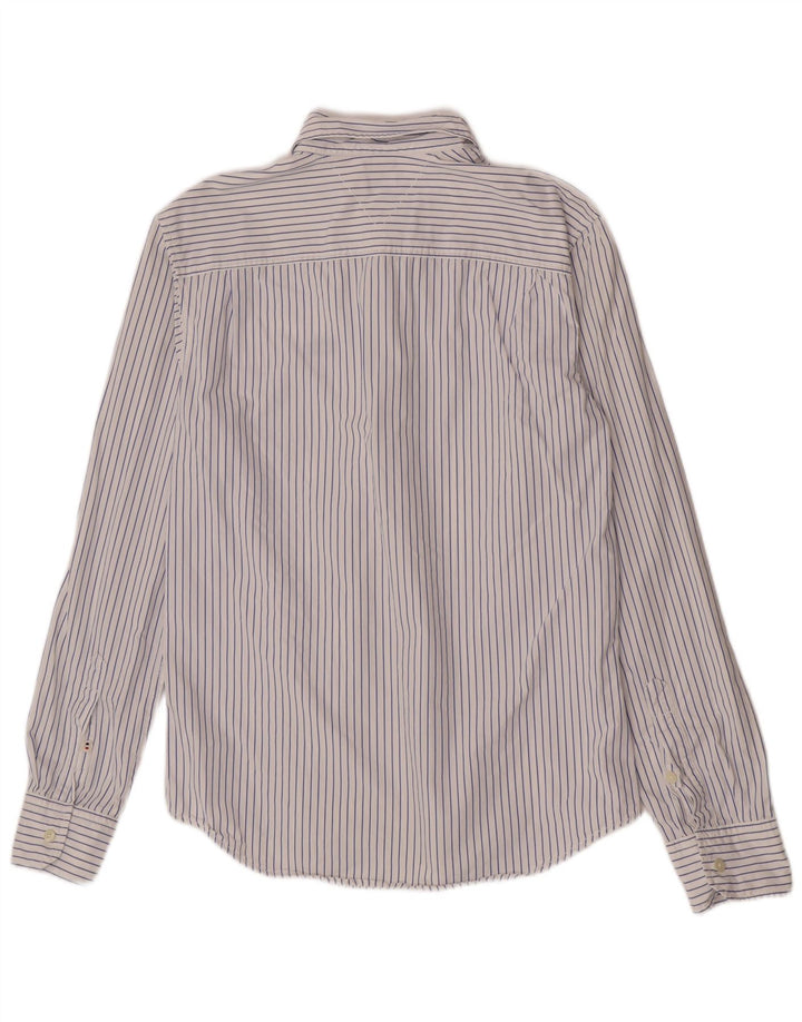 Tommy Hilfiger Herren-Hemd mit normaler Passform, mittelblau, gestreift, Baumwolle