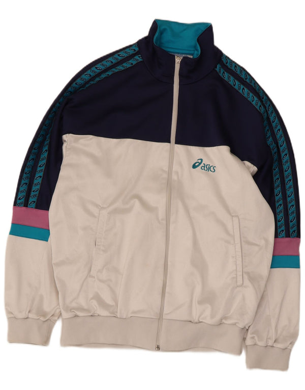 Asics Herren-Trainingsanzugoberteil mit Grafik, IT 54 XL, Marineblau, Farbblock