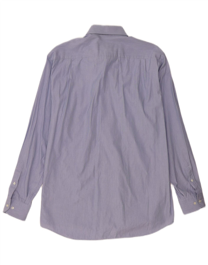 Hugo Boss Herrenhemd aus mittelblauer Nadelstreifen-Baumwolle