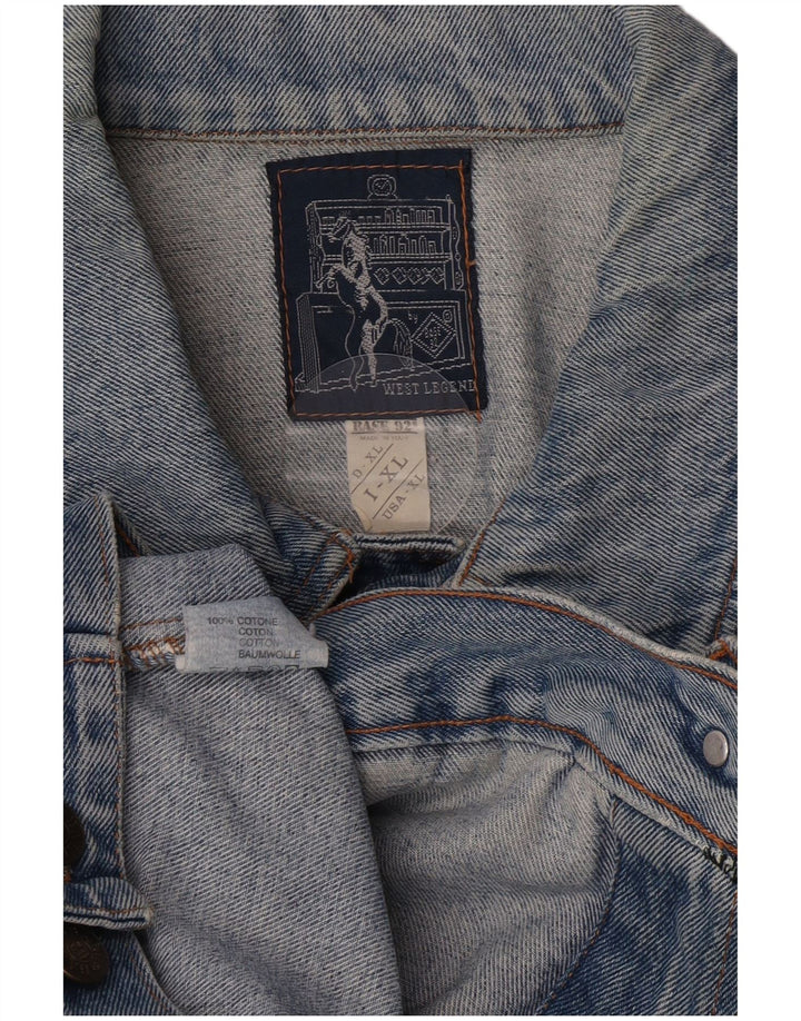 Base 92 Herren-Jeansjacke, UK 42, XL, blaue Baumwolle