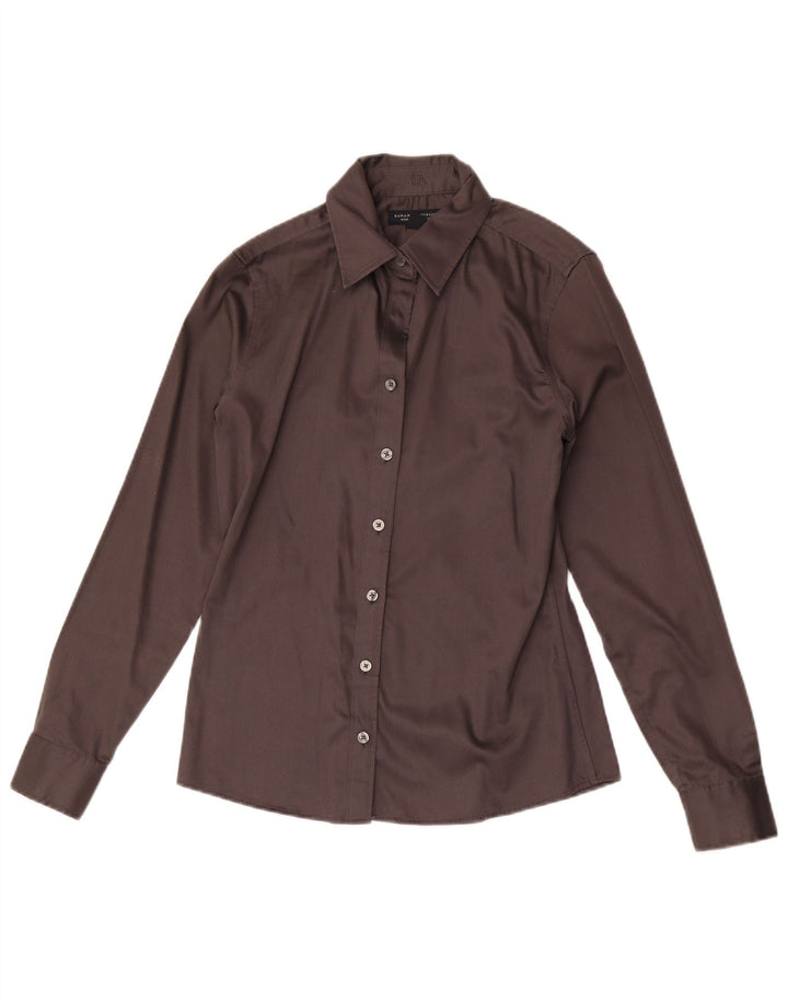 Banana Republic Damenhemd US 4 Small Braune Baumwolle