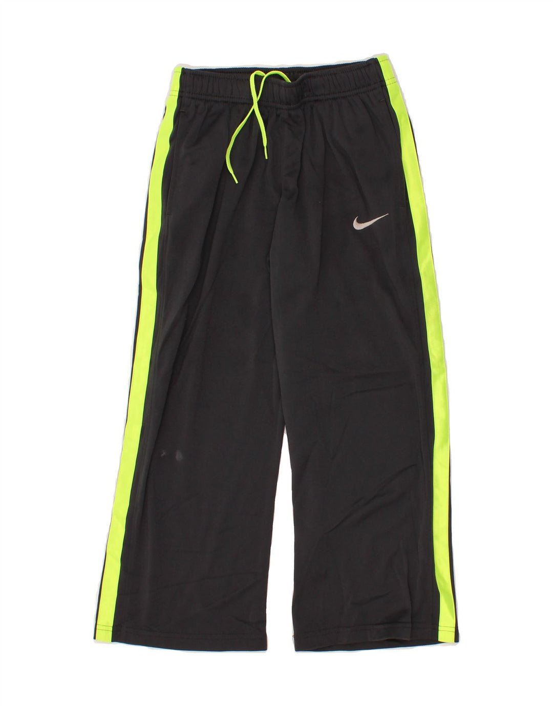 NIKE Girls Tracksuit Trousers 8-9 Years Small Grey Colourblock Polyester Vintage Nike and Second-Hand Nike from Messina Hembry 