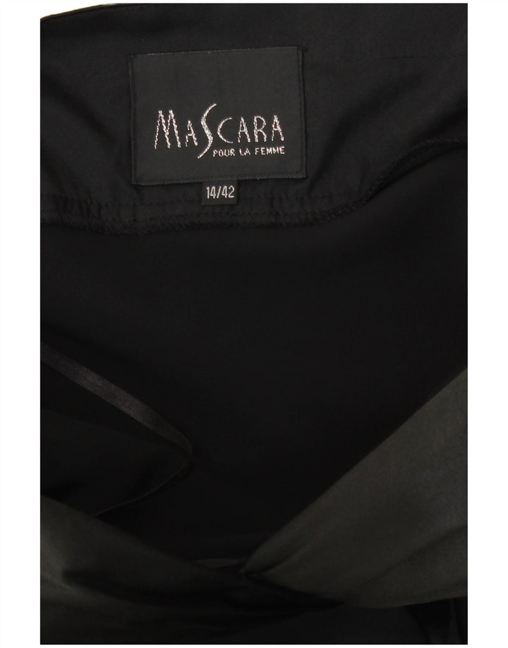 Mascara Damen A-Linien-Kleid UK 14 Mittelschwarzes Polyester