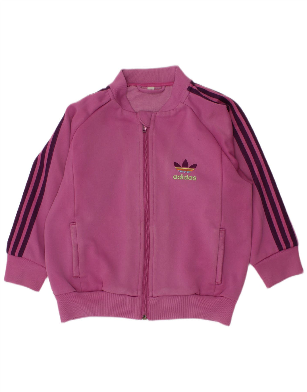 Adidas Mädchen-Trainingsanzug-Top-Jacke, 3–4 Jahre, rosa, Polyester