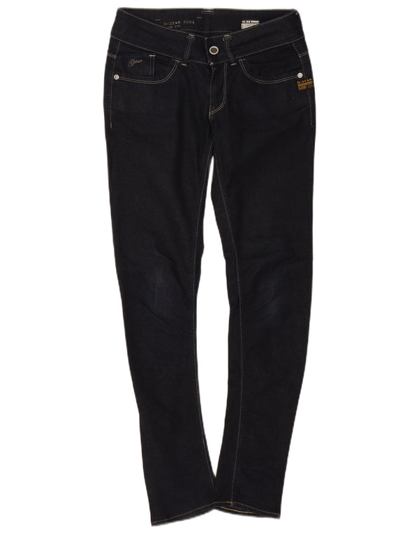 G-Star Damen Lynn Skinny Jeans W28 L30 Marineblau Baumwolle