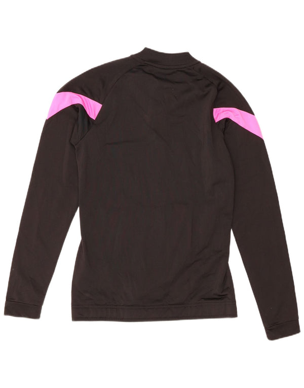 Puma Mädchen-Trainingsanzug-Top-Jacke, 15–16 Jahre, schwarzes Colourblock-Polyester