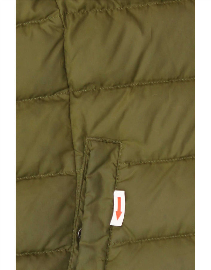 Tommy Hilfiger Damen-Jacke mit Kapuze, gepolstert, UK 10, Größe S, Khaki, Polyester