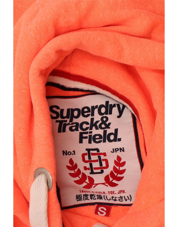 SUPERDRY Damen-Kapuzenpullover mit grafischem Reißverschluss, Gr. 10, Größe S, Orange, Baumwolle