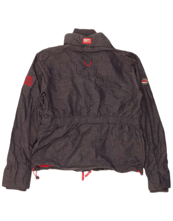 SUPERDRY Damen Windjacke UK 18 XL Grau Polyester