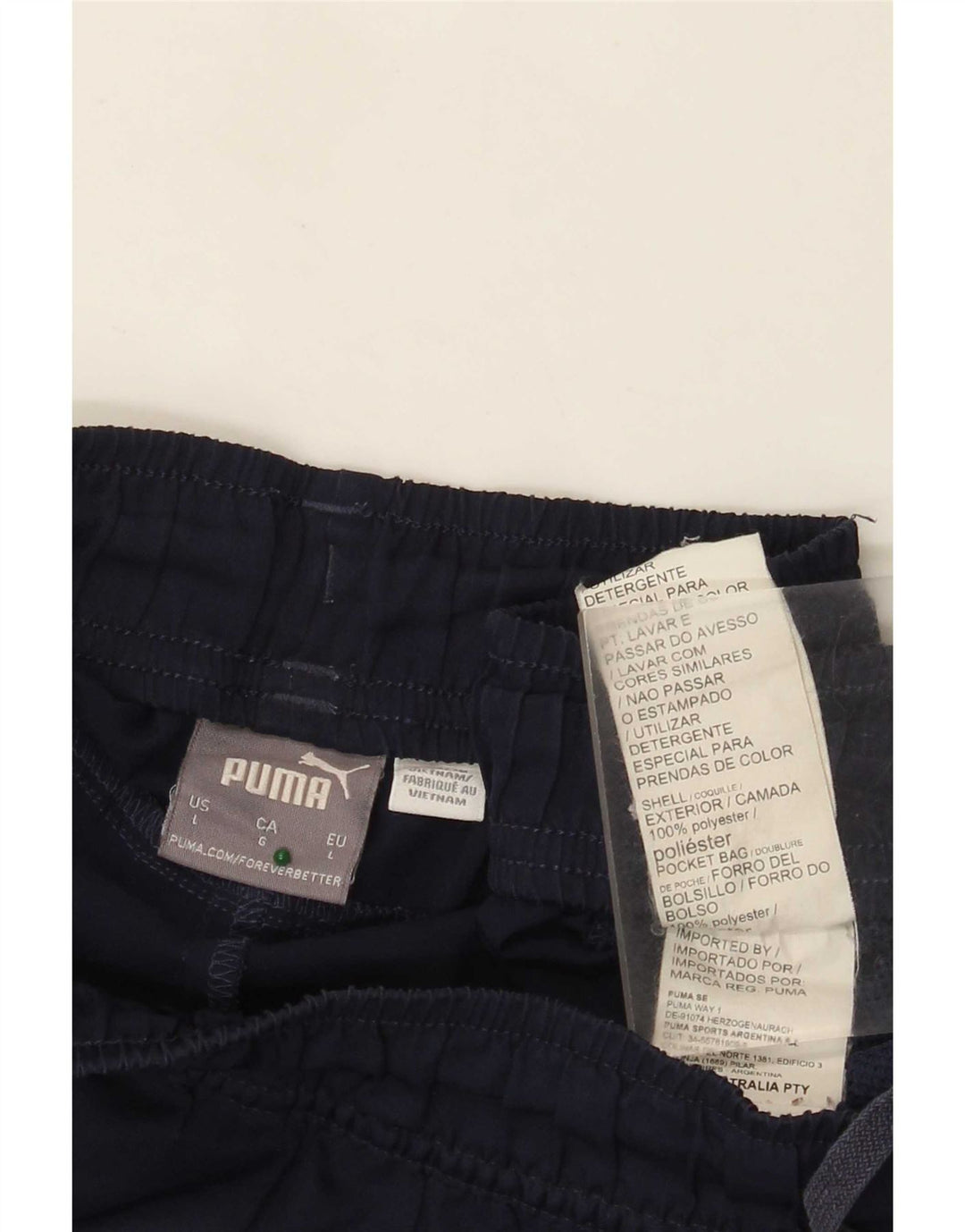 Puma Herren-Bermuda-Sportshorts, groß, marineblaues Polyester