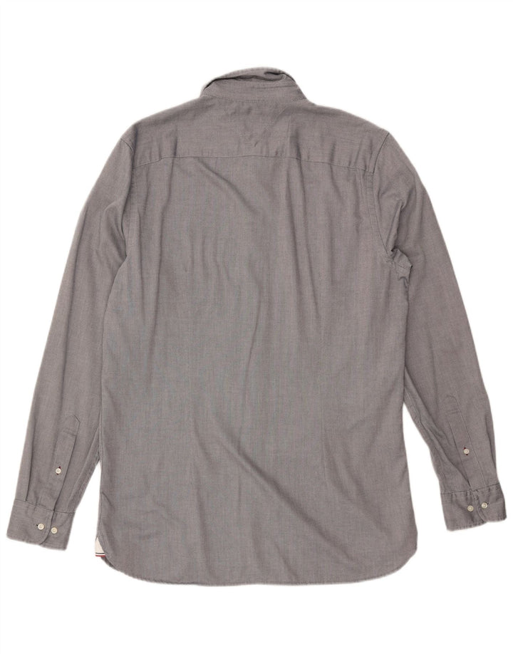 TOMMY HILFIGER Herren Slim Fit Hemd Große graue Baumwolle