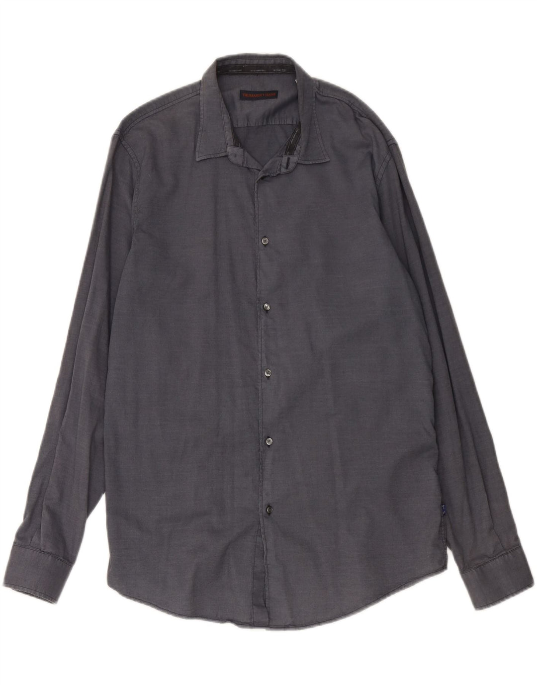 TRUSSARDI JEANS Mens Shirt Size 42 Large Grey Cotton Vintage Trussardi Jeans and Second-Hand Trussardi Jeans from Messina Hembry 