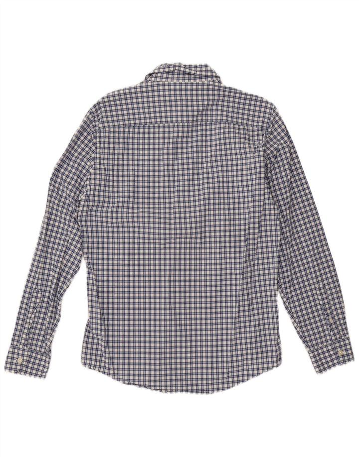 BENETTON Slim-Hemd für Herren, groß, blau kariert, Baumwolle