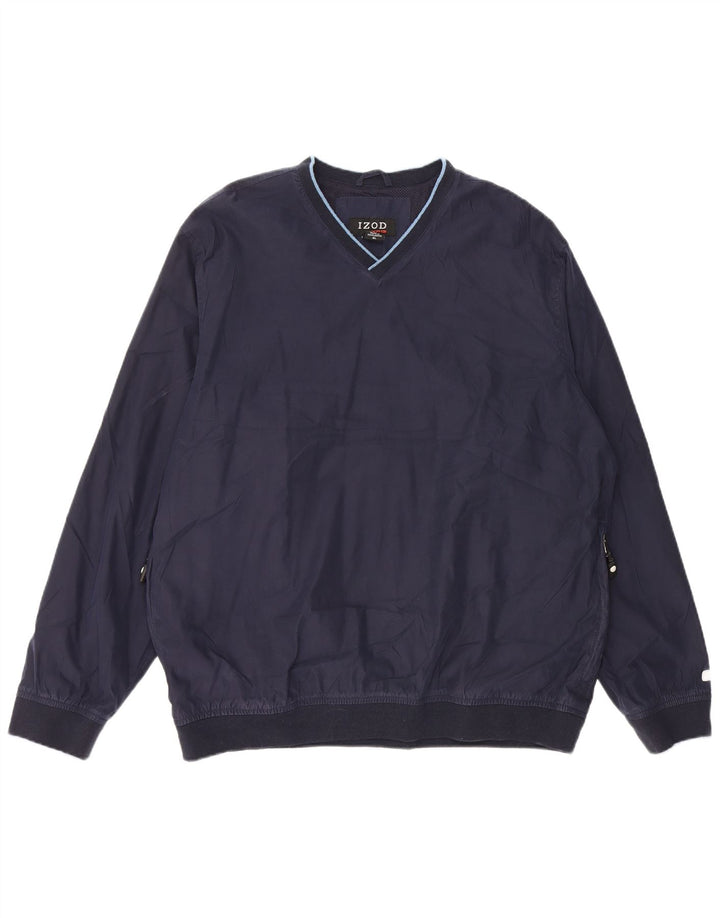 Izod Herren-Pullover-Trainingsanzug-Oberteil XL, Marineblau, Polyester