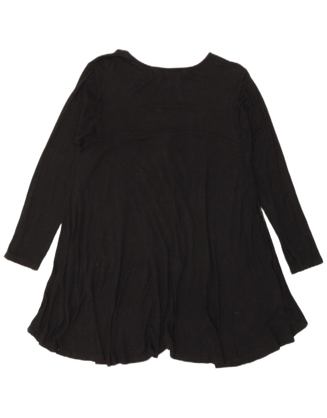Zara Damen Langarm-Tunika-Top UK 14 Large Schwarz