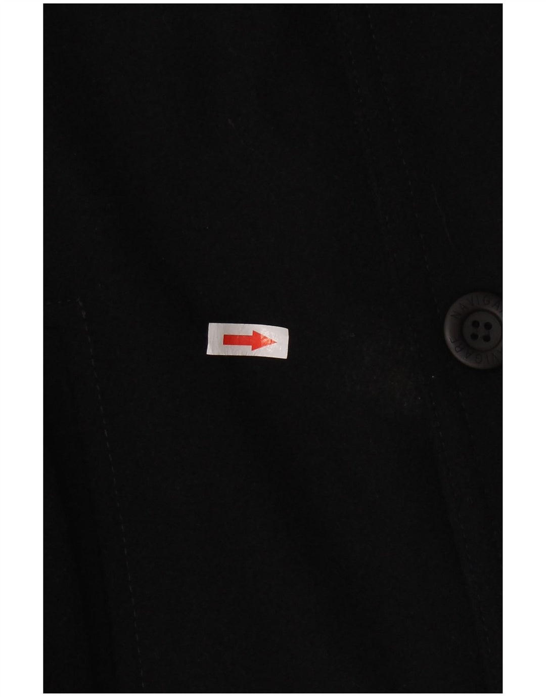 NAVIGARE Herrenmantel UK 38 Mittelschwarze Wolle