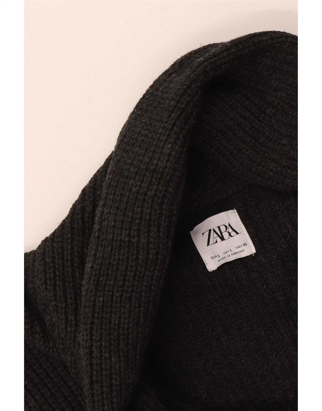 Zara Herren-Cardigan-Pullover, groß, Grau
