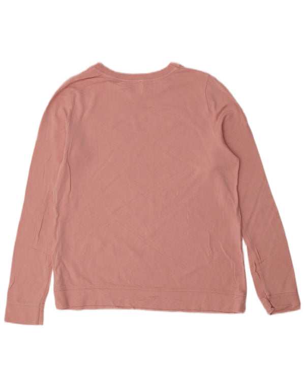 Oasis Damen Grafik-Sweatshirtpullover UK 10 Small Rosa Viskose
