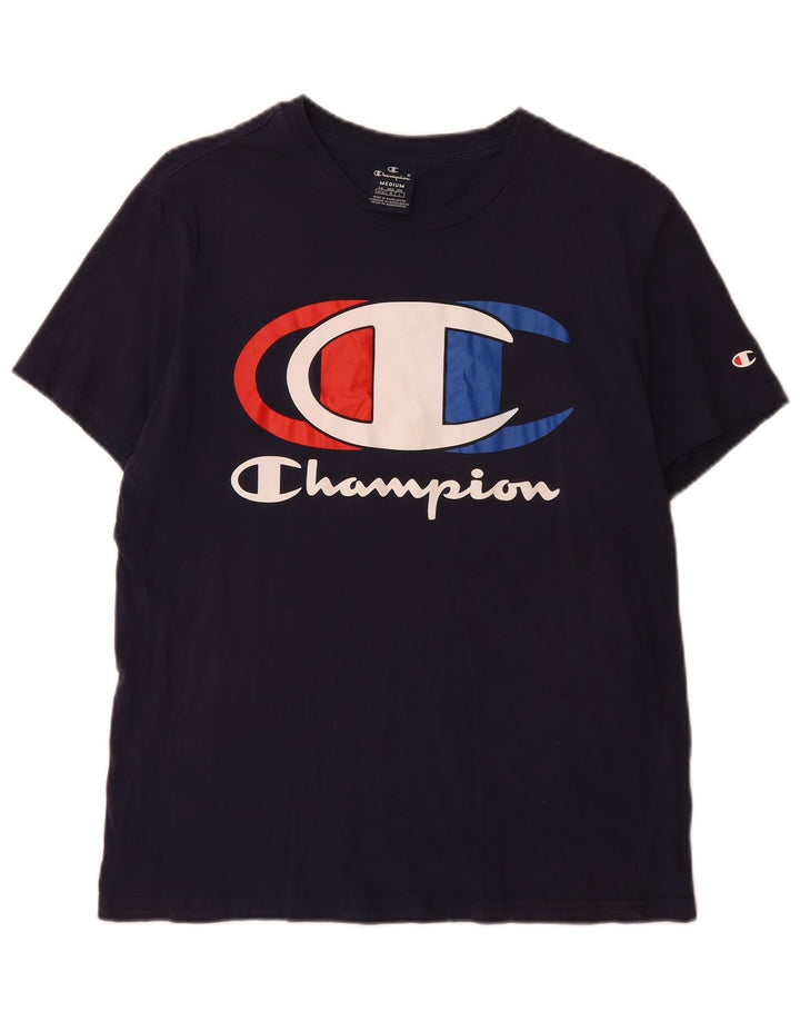 Champion Herren-T-Shirt mit Grafik, mittelgroß, Marineblau