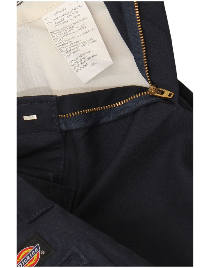 DICKIES Womens Slim Cargo Trousers W32 L30 Navy Blue Polyester