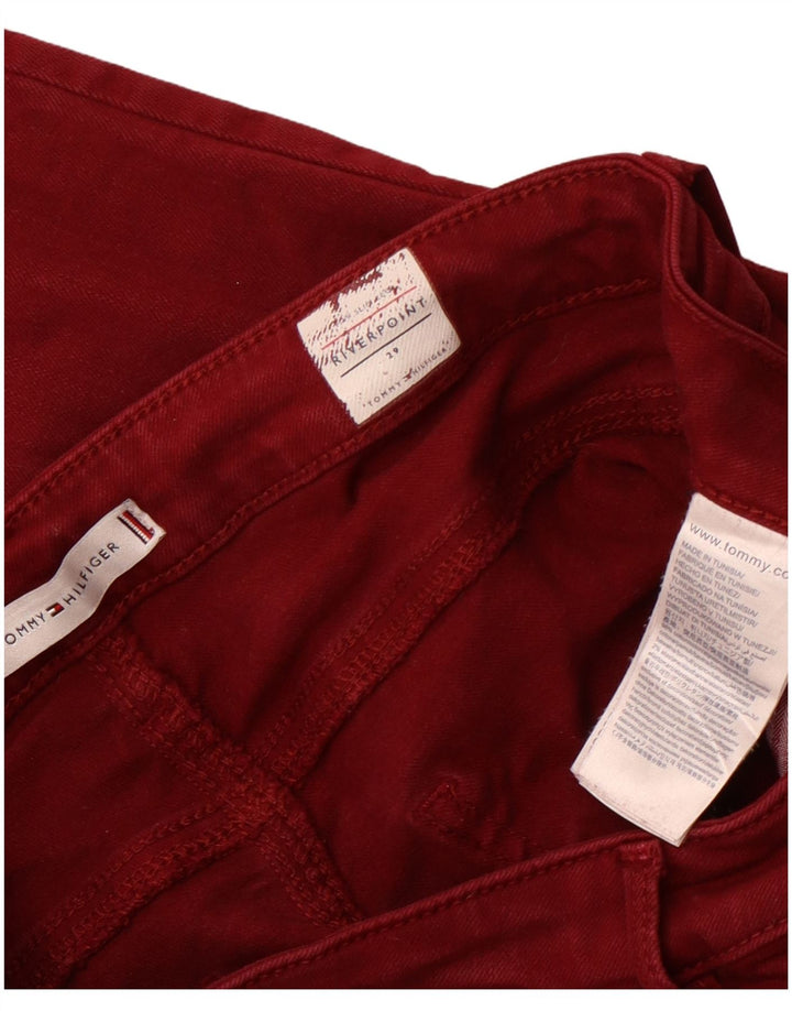 TOMMY HILFIGER Damen Riverpoint Skinny Jeans W29 L28 Burgunderrote Baumwolle