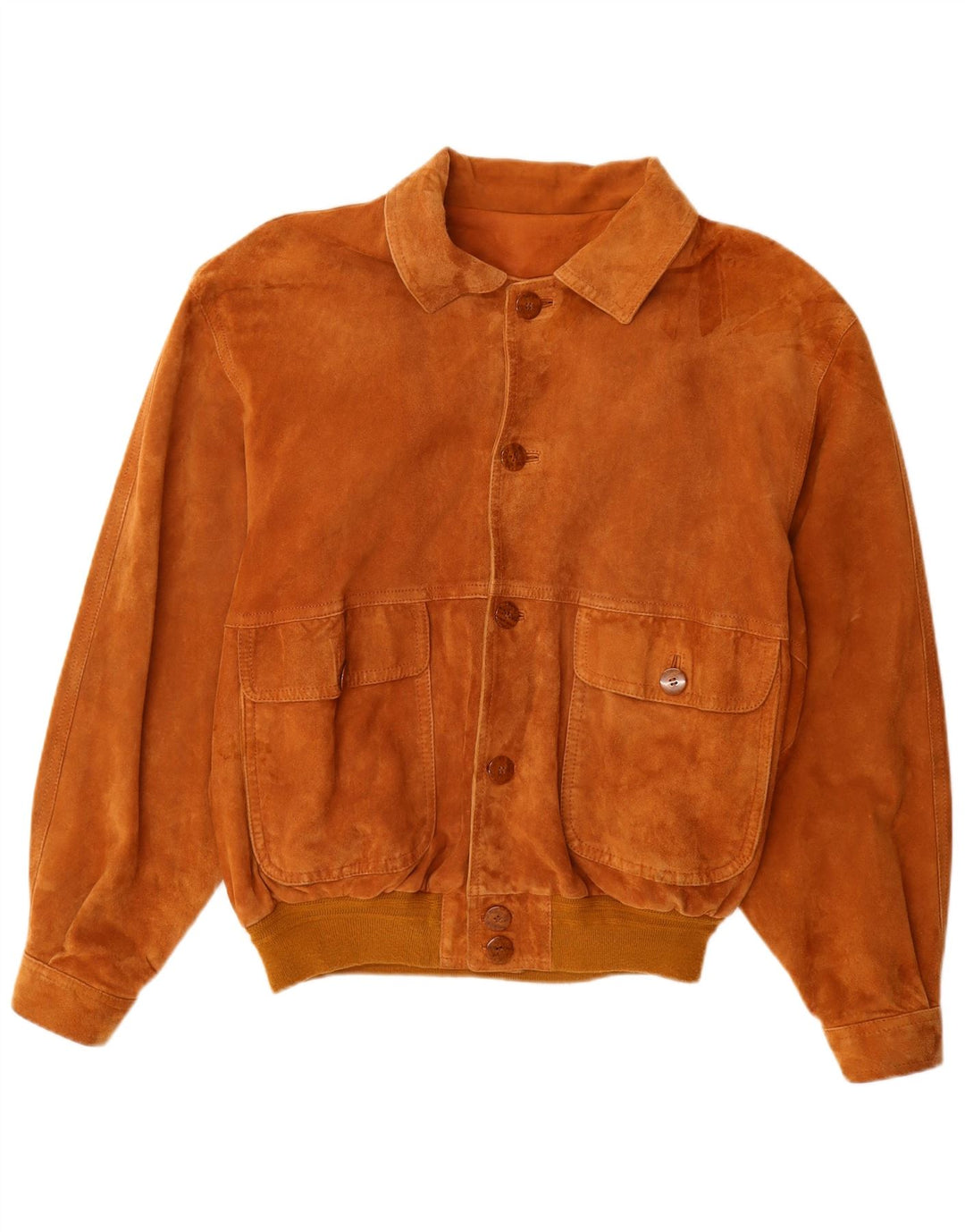 VINTAGE Herren Wildleder Bomberjacke IT 52 XL Beige Leder