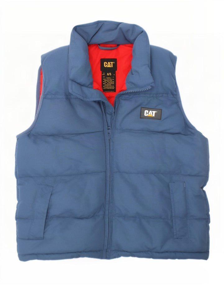 Wattierte Weste für Jungen von Caterpillar, 4–5 Jahre, blaues Polyester