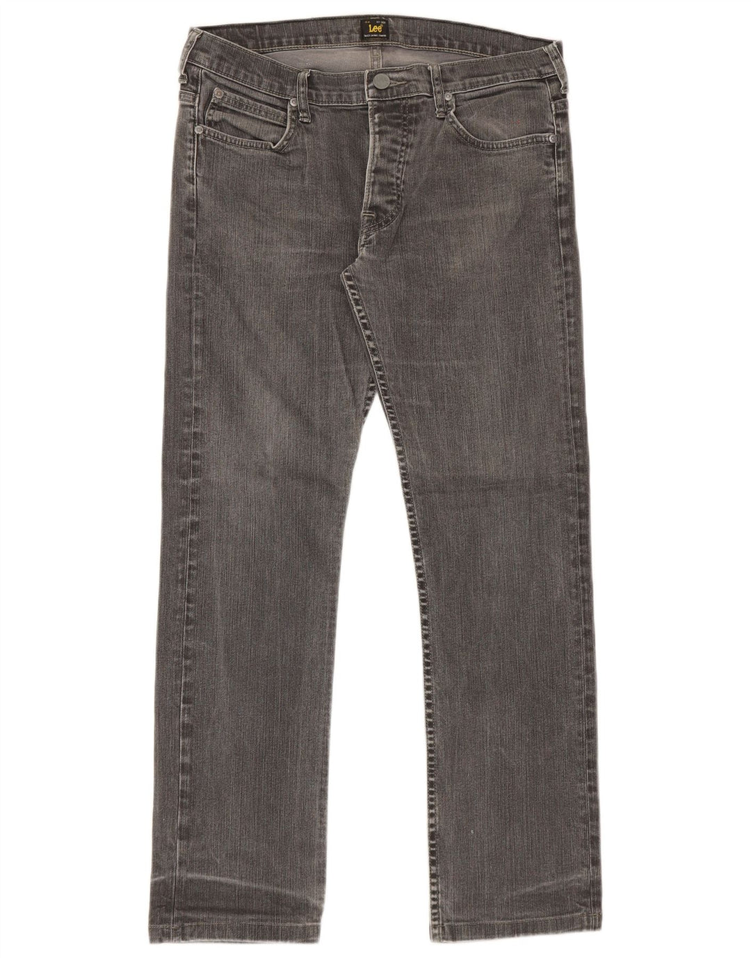 Lee Herren Powell Straight Jeans W34 L30 Graue Baumwolle