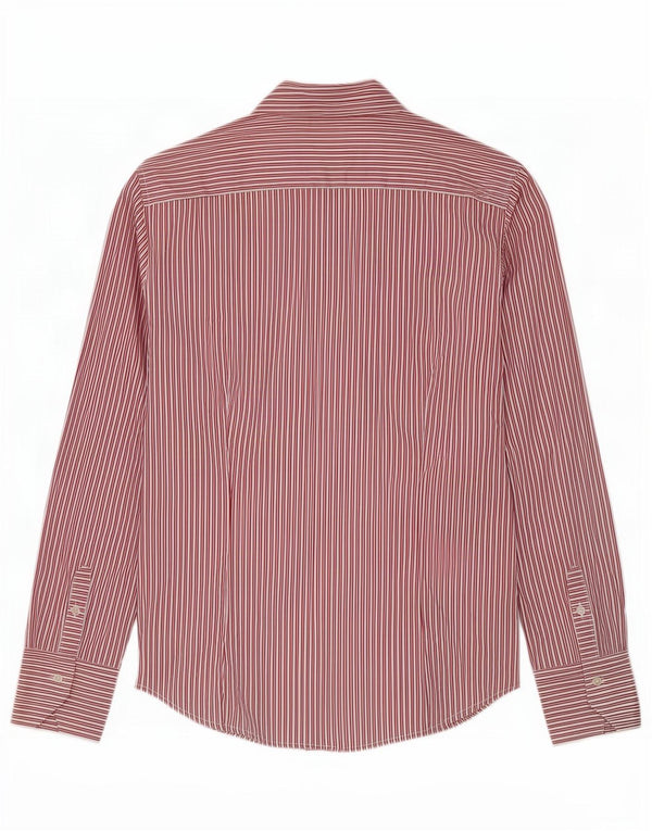 Benetton Damenhemd UK 14 Large Roter Nadelstreifen