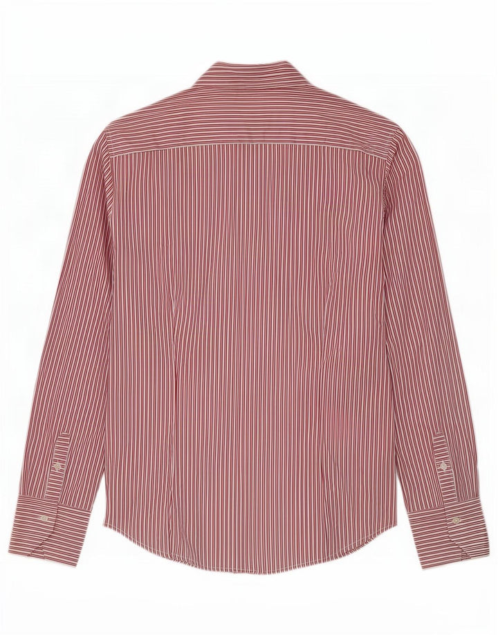 Benetton Damenhemd UK 14 Large Roter Nadelstreifen