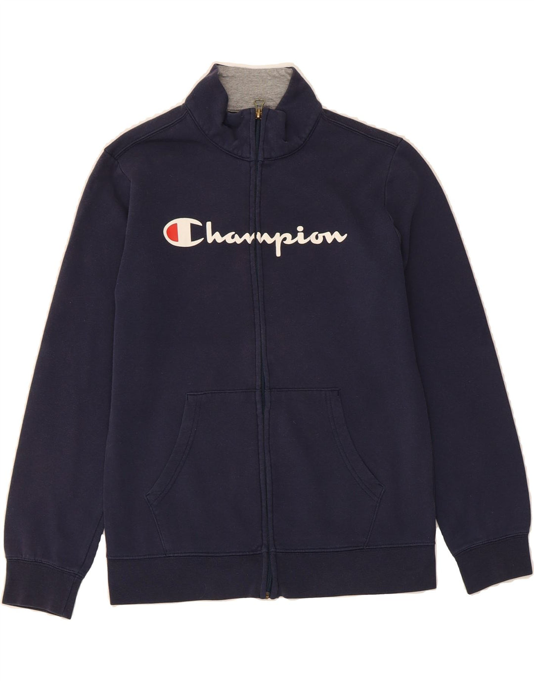 CHAMPION Boys Graphic Tracksuit Top Jacket 11-12 Years Large  Navy Blue Vintage Champion and Second-Hand Champion from Messina Hembry 