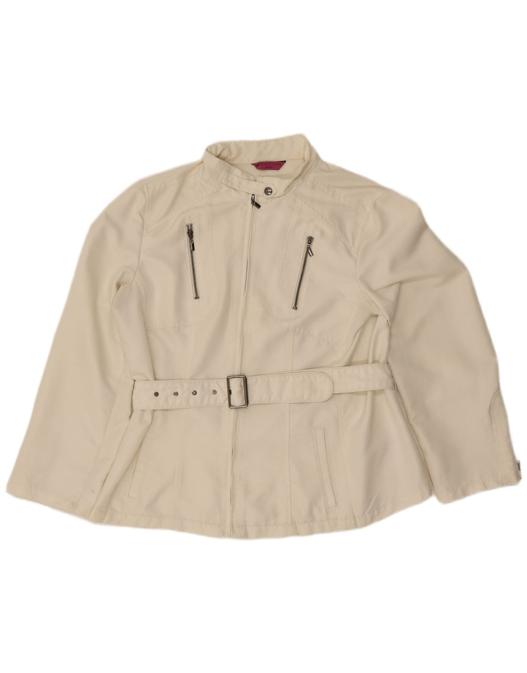 Blue Side Damen Bomberjacke UK 20 2XL Weißes Polyester