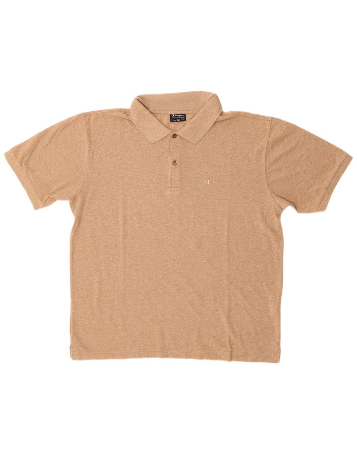 Champion Herren-Poloshirt, groß, beige, Baumwolle
