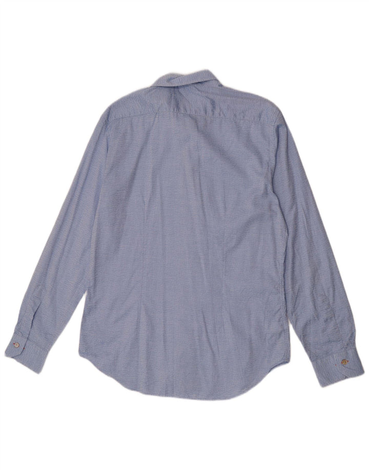 Paul Smith Herren-Hemd mit abstraktem Muster, Größe 16, groß, blau