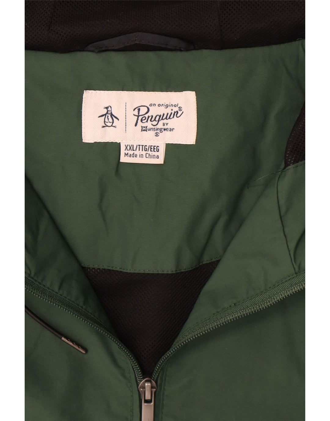 Penguin Herren-Regenjacke mit Kapuze, UK 44 2XL, grünes Polyamid