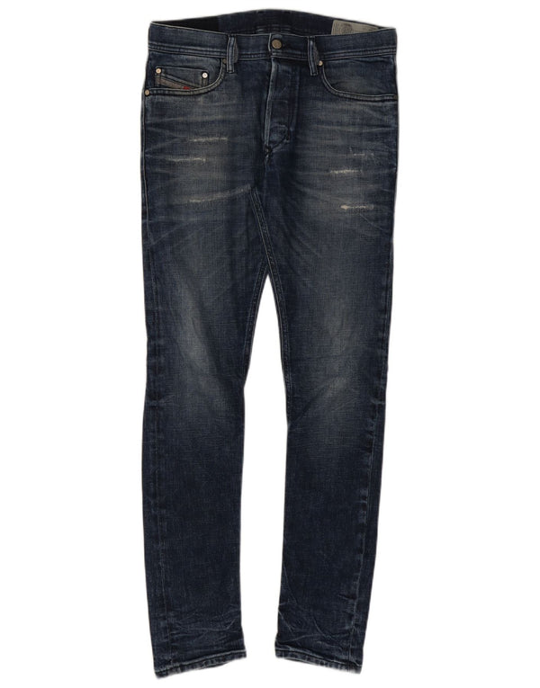 Diesel Herren Tepphar Distressed Carrot Slim Jeans W31 L32 Blaue Baumwolle
