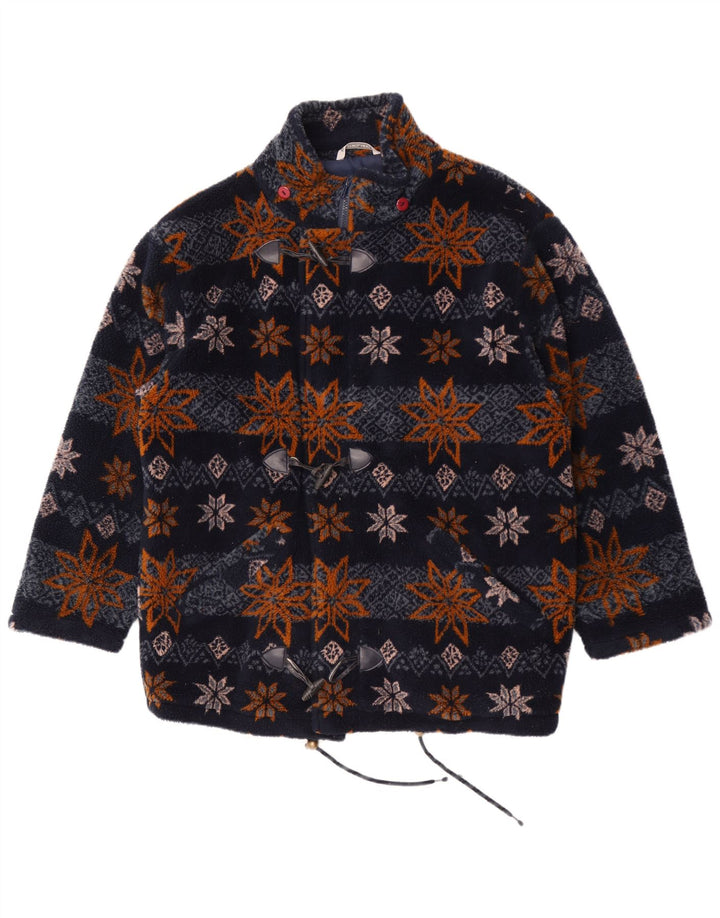 Astrolabio Herren-Fleecejacke, UK 40, groß, marineblau, geblümt, Polyester