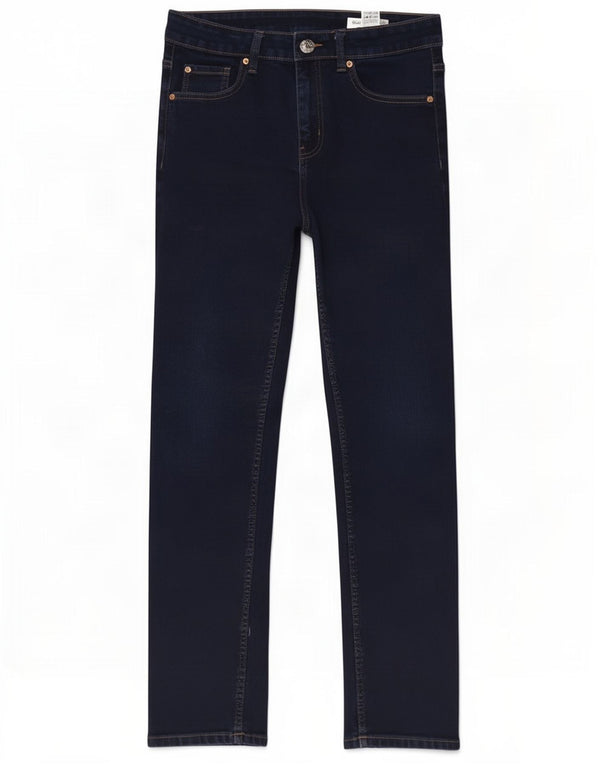 Marks & Spencer Damen Straight Jeans UK 12 Medium W30 L28 Marineblau