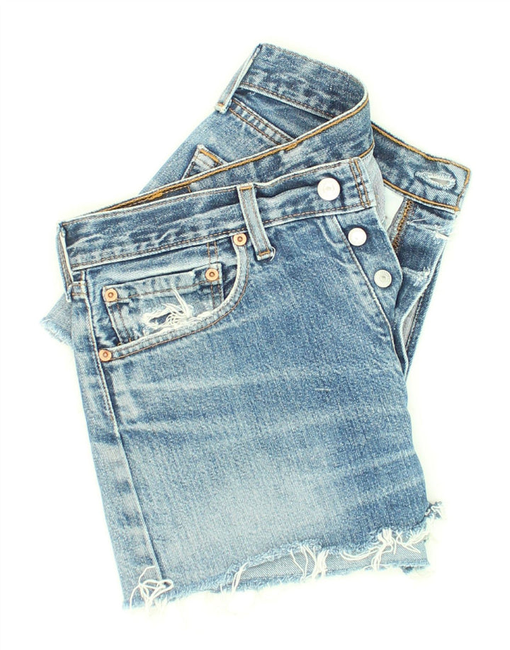 LEVI'S Damen Vintage Denim Shorts W31 mittelblaue Baumwolle