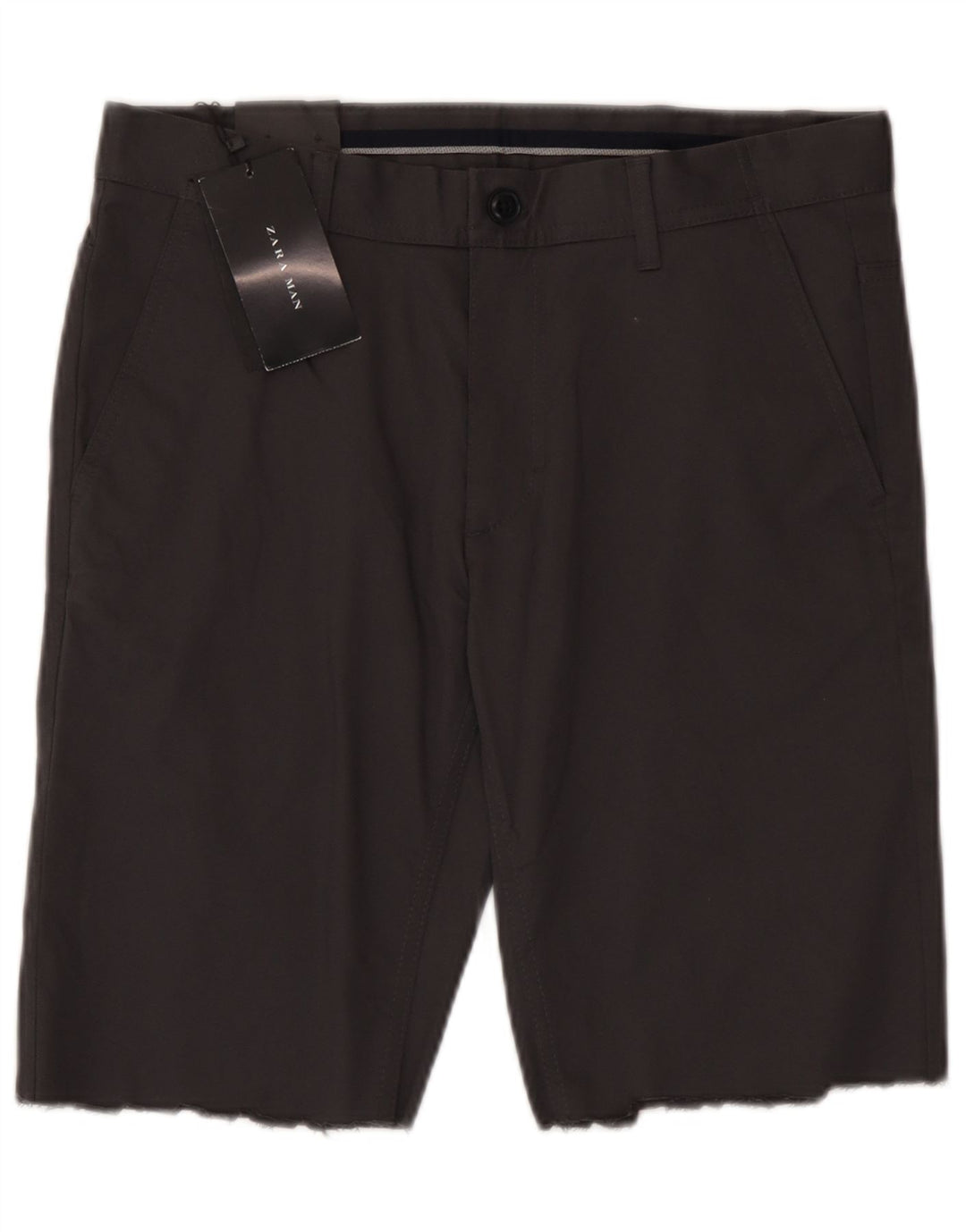 Zara Herren Chinoshorts EU 40 Medium W31 Graue Baumwolle